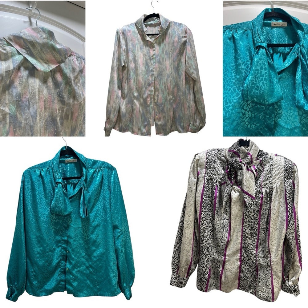 Vintage Colorful Blouse Collection 80s